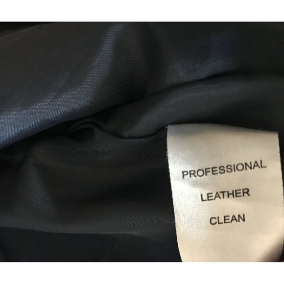 Woman Within Navy Leather Zip-Up Jacket Womens Plus Size 24 - Picture 6 of 12